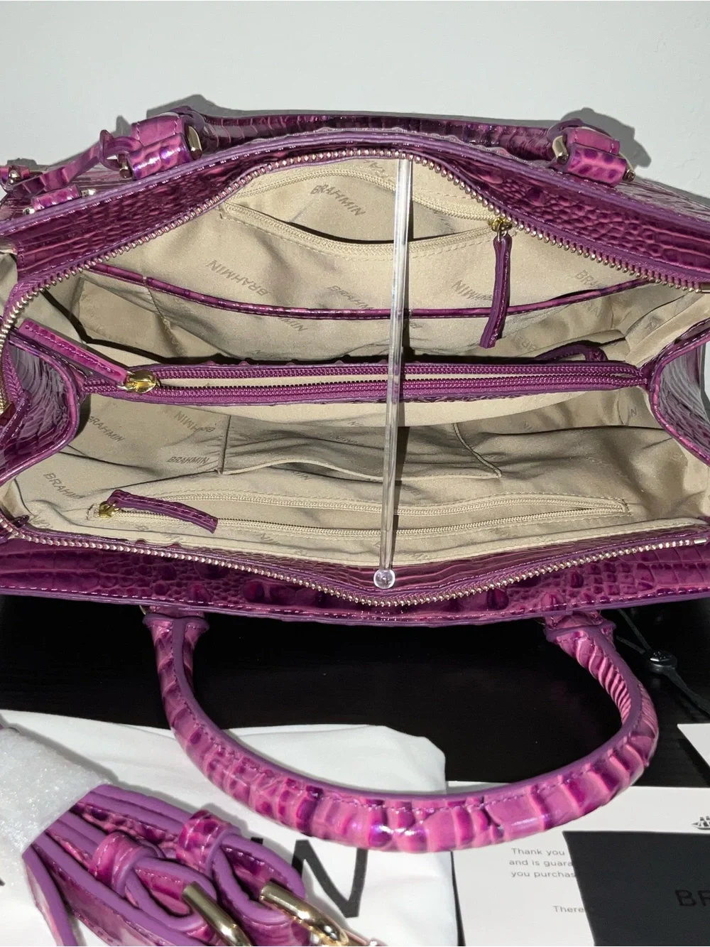 Brahmin Small Finley DEWBERRY MELBOURNE W/2 Full Eyes NWT